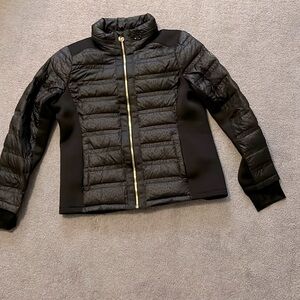 Excellent condition Michael Kors Mixed media light weight puffer jacket L